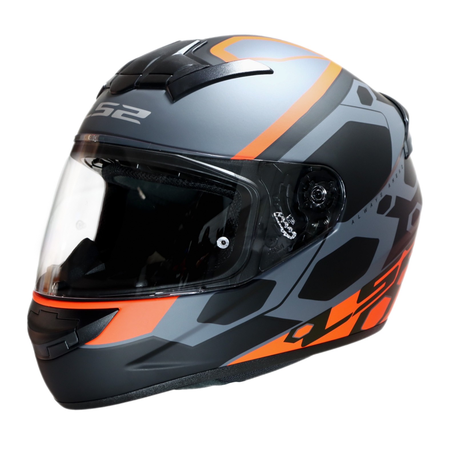 Casco para moto LS2 FF352 BETHA negro/naranja - Direli Motos